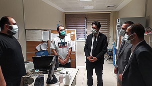 MÜDÜR BAŞTÜRK HASTANELERİ TEK TEK ZİYARET EDİYOR