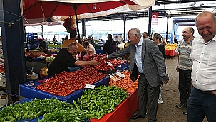 BAŞKAN GÖKHAN SALI PAZARINI DENETLEDİ