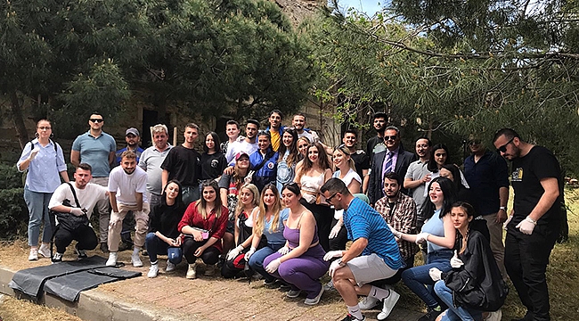 Eski hastane bahçesi temizlendi
