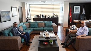 İL DEFTERDARI ADIGÜZEL'DEN BAŞKAN GÖKHAN'A ZİYARET