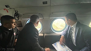 VALİ AKTAŞ, HELİKOPTERLE GERÇEKLEŞTİRİLEN TRAFİK DENETİM UYGULAMASINA KATILDI