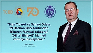 BİGA TSO'DAN YENİ BİR HİZMET DAHA