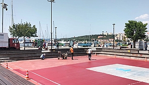 ÇAĞLAR KAYNAK BASKET SAHASI YENİLENDİ