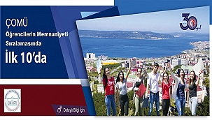 ÇOMÜ, ÖĞRENCİLERİN MEMNUNİYETİ SIRALAMASINDA İLK 10'DA