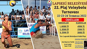 LAPSEKİ BELEDİYESİ PLAJ VOLEYBOLU TURNUVASI BAŞLIYOR