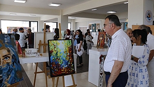 RESİM VE SANATSAL AKTİVİTELER KURSU SERGİSİ AÇILDI