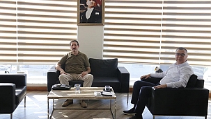 BAŞKAN ARSLAN KONUKLARINI MAKAMINDA AĞIRLADI