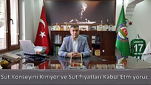 SÜT KONSEYİNİ KINIYOR VE SÜT FİYATLARI KABUL ETMİYORUZ.