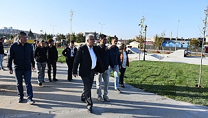 BAŞKAN GÖKHAN SAĞLIKLI YAŞAM PARKI'NDA İNCELEMELERDE BULUNDU