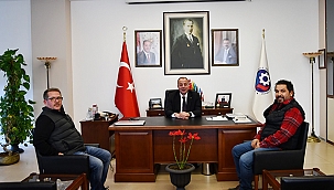 BAYRAMİÇ BELEDİYESPOR YÖNETİCİLERİNDEN ÇTSO YÖNETİM KURULUNA ZİYARET