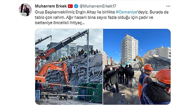 "ÇADIR VE BATTANİYE ÖNCELİKLİ İHTİYAÇ"