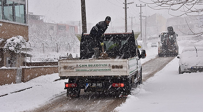 ÇAN KARLAR ALTINDA EKİPLER SAHADA