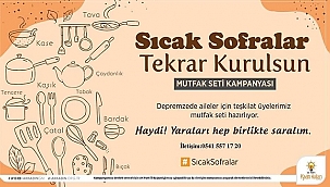 DEPREMZEDELER İÇİN MUTFAK SETİ YARDIMI