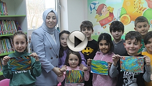 MİNİK ELLER EBRU SANATI'YLA BULUŞTU!