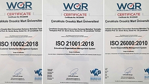 ÇOMÜ'DE ISO KALİTE BELGELERİNİN GEÇERLİLİK SÜRESİ UZATILDI