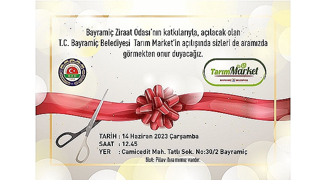 BAYRAMİÇ'TE TARIM MARKET AÇILACAK