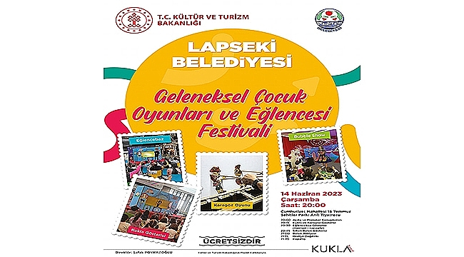 LAPSEKİ'DE ÇOCUK FESTİVALİ 14 HAZİRAN'DA