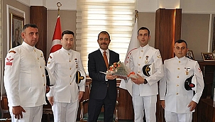 SAHİL GÜVENLİK KOMUTANLIĞINDAN KAYMAKAM ERDİNÇ DOLU'YA ZİYARET