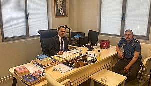 VALİ AKTAŞ'TAN 1915 ÇANAKKALE KÖPRÜSÜ KORUMA ŞUBE MÜDÜRLÜĞÜNE ZİYARET