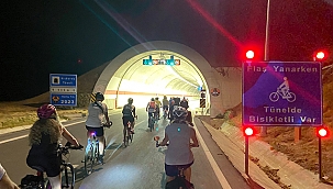 "TÜNELDE BİSİKLETLİ VAR"