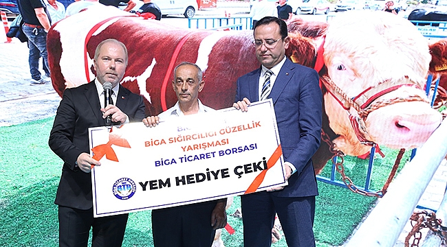 BİGA SIĞIRCILIĞI GÜZELLİK YARIŞMASI'NDA ÖDÜLLER VERİLDİ