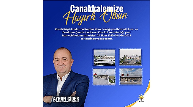 "ÇANAKKALE'MİZE HAYIRLI OLSUN"