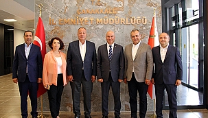 ÇTSO YÖNETİM KURULUNDAN ÇANAKKALE İL EMNİYET MÜDÜRÜNE ZİYARET