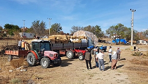 ORMAN YANGININDA ZARAR GÖREN ÜRETİCİLERİMİZE DESTEKLER DEVAM EDİYOR