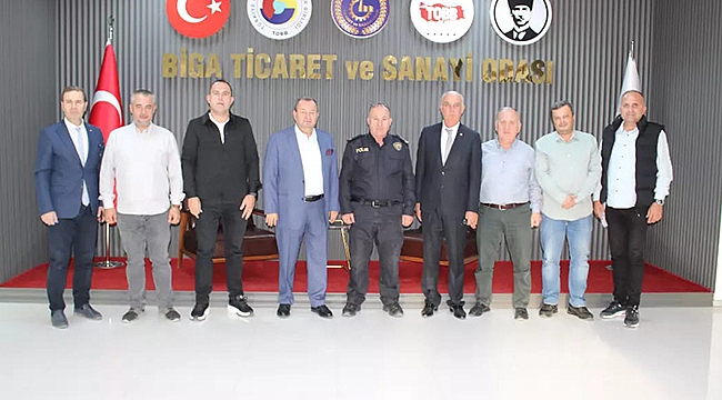 İLÇE EMNİYET MÜDÜRÜ AKPINAR'DAN BİGA TSO'YA ZİYARET