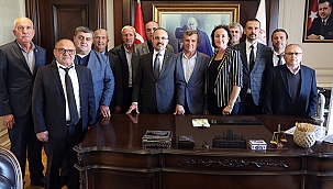 ECEABAT VE GÖKÇEADA MUHTARLARI TURAN'I ZİYARET ETTİ 