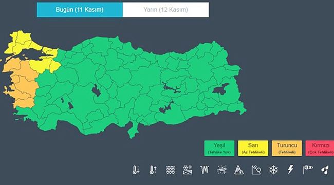 KUVVETLİ FIRTINA VE SAĞANAK GELİYOR