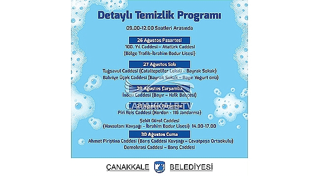 DETAYLI TEMİZLİK ÇALIŞMALARIMIZ SÜRÜYOR