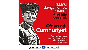 BAŞKAN ERKEK'İN 29 EKİM CUMHURİYET BAYRAMI MESAJI
