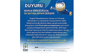 ÇAN BELEDİYESİ'NDEN SU SAYAÇLARININ DEĞİŞİMİ İÇİN UYARI !