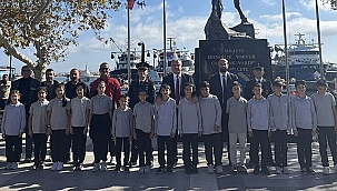 KARABİGA'DA ÇELENK TÖRENİ GERÇEKLEŞTİRİLDİ