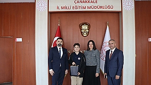 LAPSEKİ HÜSEYİN AKİF TERZİOĞLU ORTAOKULUNDAN DERECE