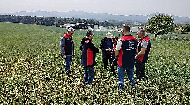 ÇANAKKALE'DE ÜRETİCİYE SAHADA DESTEK