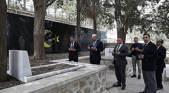 ÇANAKKALE PROTOKOLÜNDEN HASAN MEVSUF ŞEHİTLİĞİ'NE ANLAMLI ZİYARET