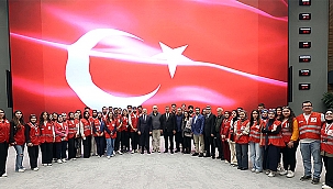 KIZILAY GÖNÜLLÜLERİ TURAN'I ZİYARET ETTİ
