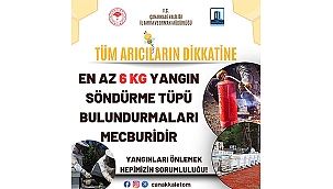 YANGIN RİSKİNE KARŞI ARICILARA YANGIN TÜPÜ ZORUNLULUĞU