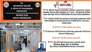 YKS SINAVI GÜNLERİNDE NÜFUS MÜDÜRLÜKLERİ AÇIK OLACAK