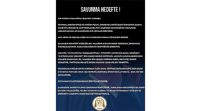 İSTANBUL'DA AVUKATA SİLAHLI SALDIRI