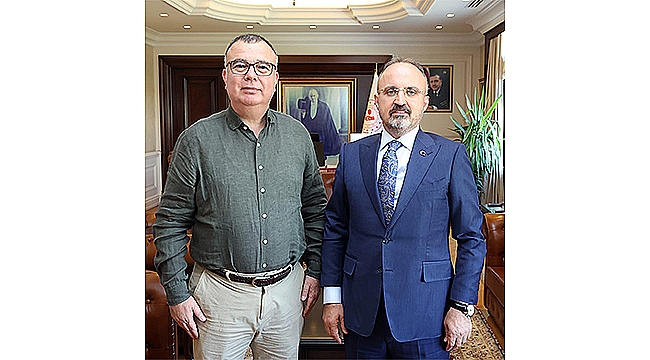 BAŞKAN ARSLAN BAKAN YARDIMCISI BÜLENT TURAN İLE GÖRÜŞTÜ