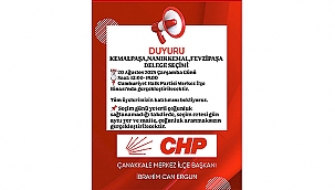 CHP ÇANAKKALE MERKEZ İLÇE DELEGE SEÇİMİ