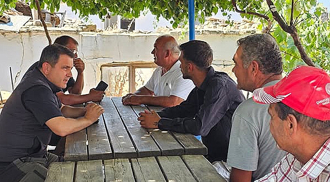 TARİHİ ALAN BAŞKANI KAŞDEMİR VE HEYETİNDEN YANGIN BÖLGESİNE ZİYARET