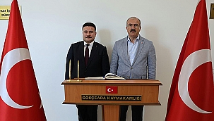 VALİ TORAMAN'DAN GÖKÇEADA KAYMAKAMI OSMAN ACAR'A ZİYARET