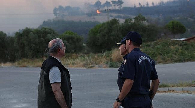 "YANGIN YERLEŞİM YERLERİNİ TEHDİT ETMİYOR"