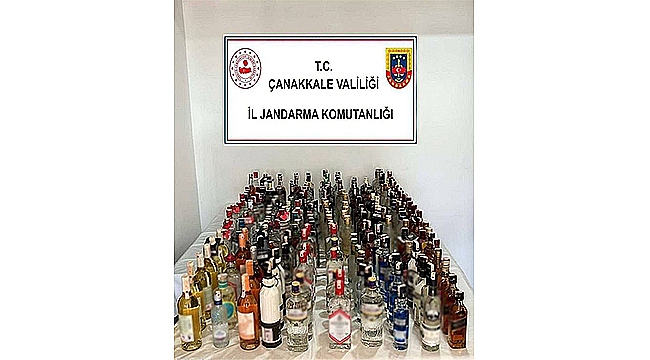 AYVACIK'TA KAÇAK ALKOL OPERASYONU