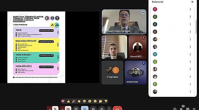 TÜBİTAK 1002 PROJESİ HAZIRLIK PROGRAMINDA İKİNCİ GRUP EĞİTİMLERİ BAŞLADI