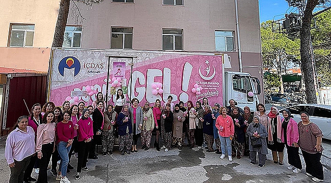 BAYRAMİÇ'TE MEME KANSERİ FARKINDALIK ETKİNLİĞİ DÜZENLENDİ